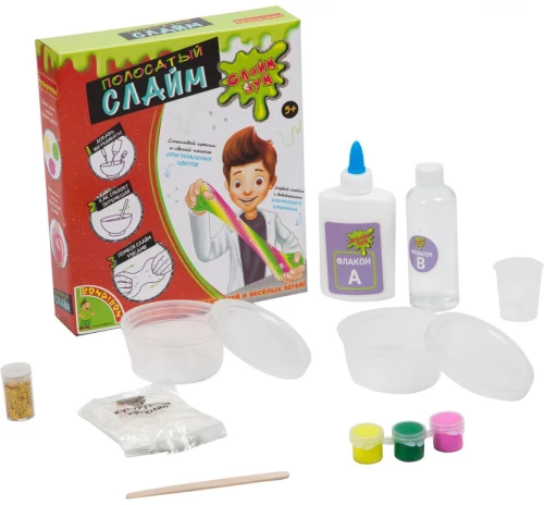 Experimentierset - Slime Boom. Gestreifter Slime