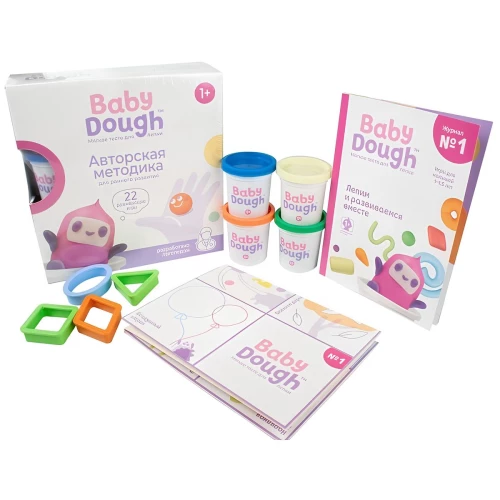 Arendav komplekt - Baby Dough: plastiliin, roosa