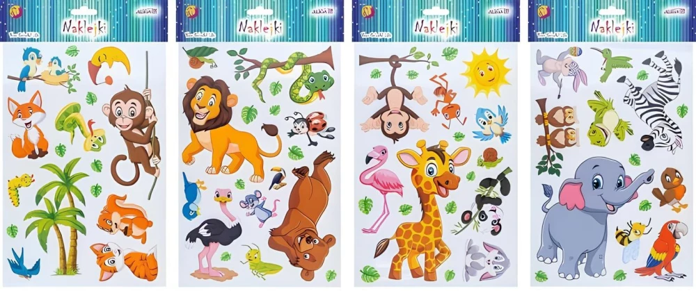 Loomade kleebised - Džungel, Safari