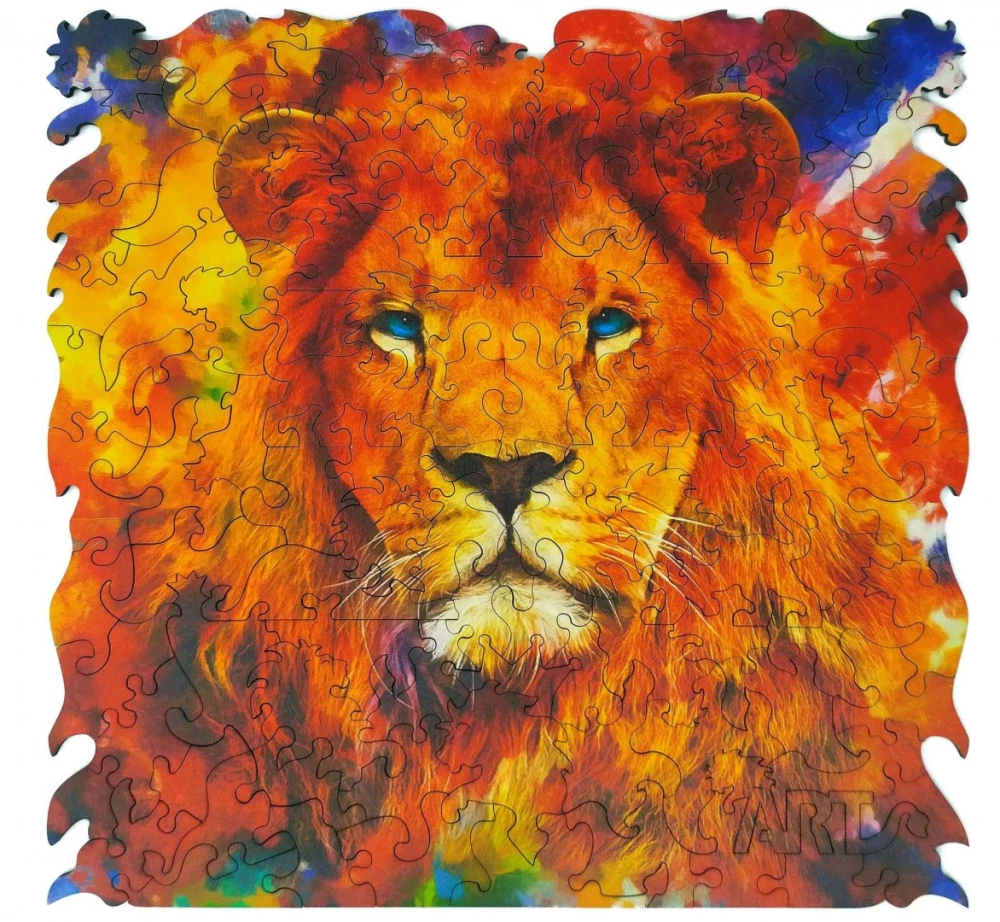 Figuraler Holzpuzzle - ANIMAL ART. Löwe, 112 Teile