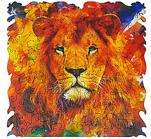 Figuraler Holzpuzzle - ANIMAL ART. Löwe, 112 Teile