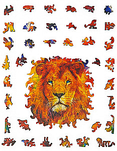 Figuraler Holzpuzzle - ANIMAL ART. Löwe, 112 Teile