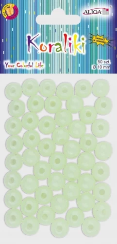 Pimedas helendavad pärlid (10 mm)