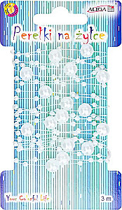 Pērle uz diega (3mm, 8mm x 3m)