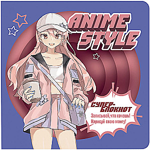 Bloknotu - Anime stils (zilā-sarkanā)