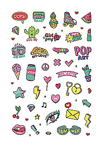 Stickers - Pink Power Stickers. Pale pink