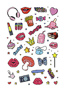 Stickers - Pink Power Stickers. Pale pink