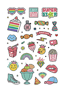 Stickers - Pink Power Stickers. Pale pink