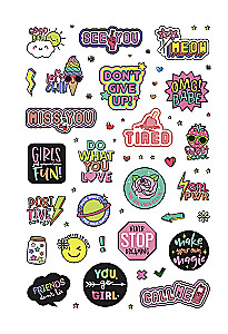 Stickers - Pink Power Stickers. Pale pink