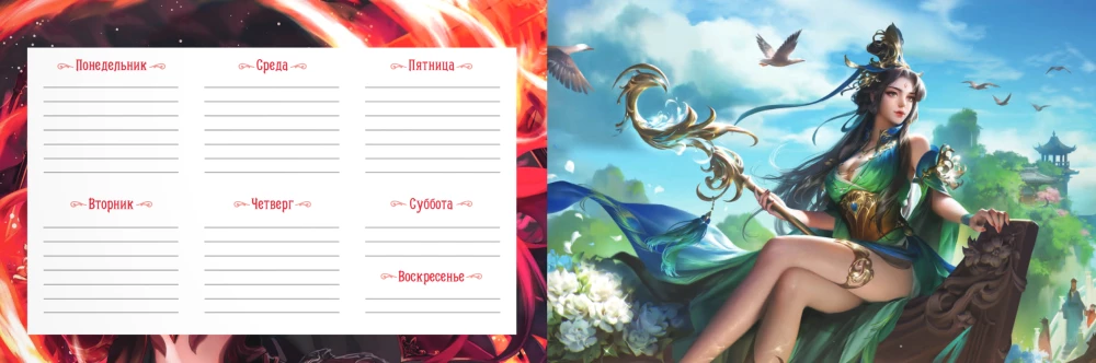 Planšetė Fantasy Girls (su raudonplauke mergina)