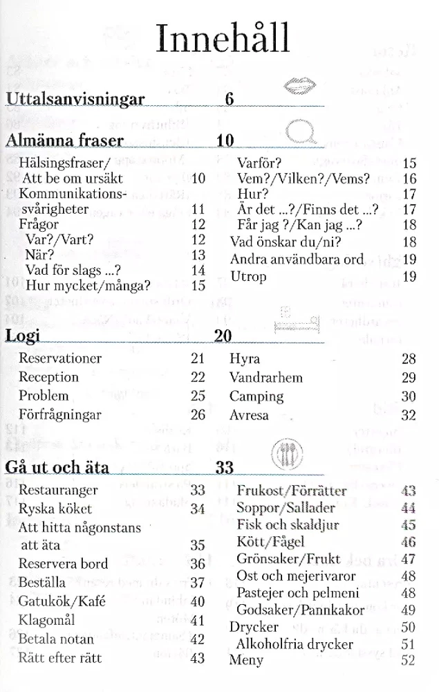 Russischer Gesprächsführer und Wörterbuch für Schwedischsprechende