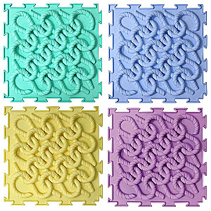 Modular Mat - Loops (Soft), 4 Puzzles