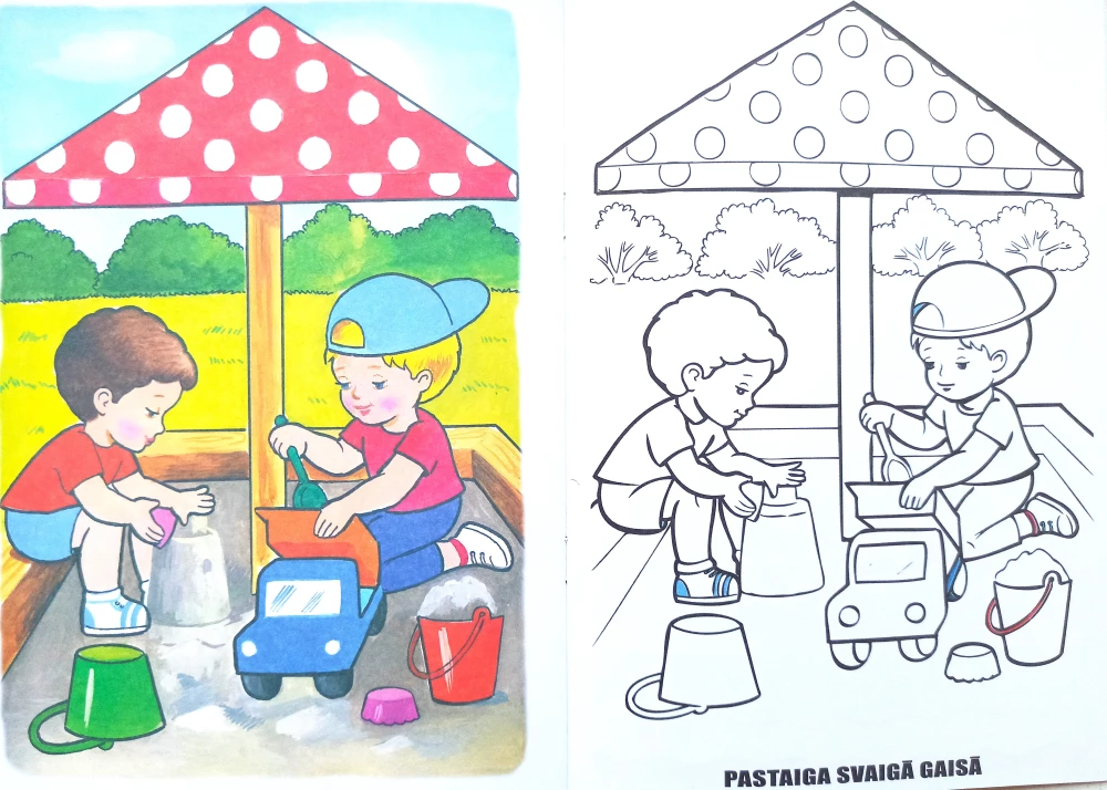 Spalvinimo knyga - Dienos režimas