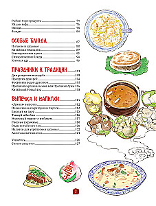 Chinesische Küche in Illustrationen