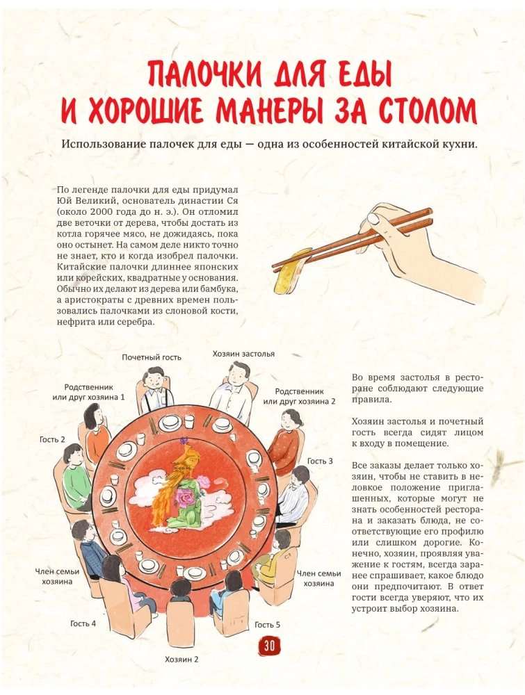 Chinesische Küche in Illustrationen
