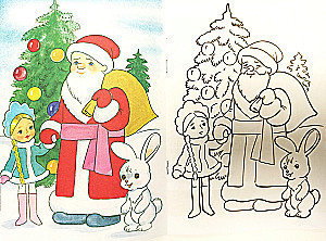 First lessons. Coloring book: Winter