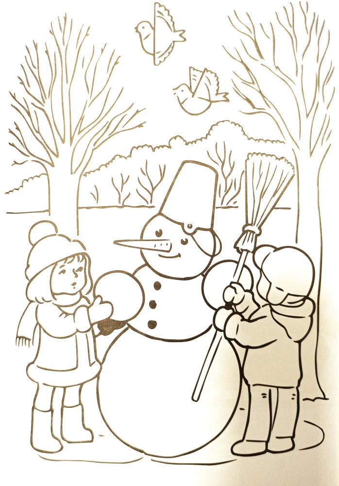 First lessons. Coloring book: Winter