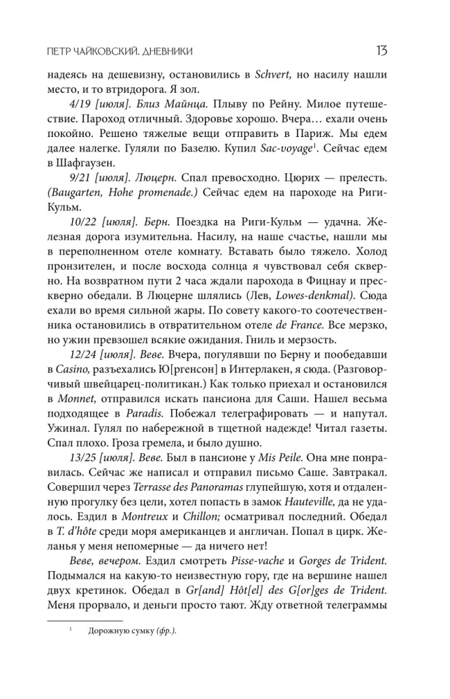 Pyotr Tchaikovsky. Diaries. Nikolai Kashkin. Memories of P.I. Tchaikovsky