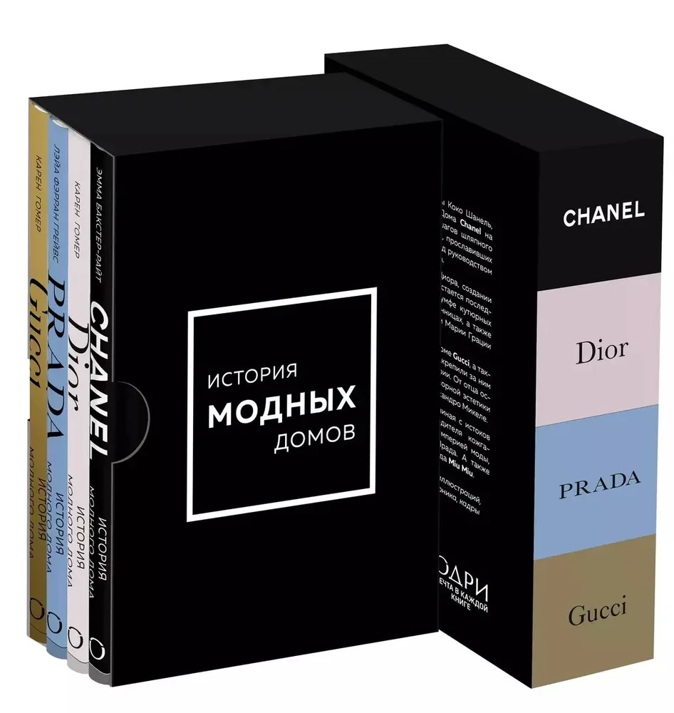 The History of Fashion Houses: Chanel, Dior, Gucci, Prada (gift set)