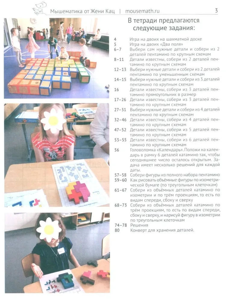 Катамино и пентамино. Варианты игр и заданий