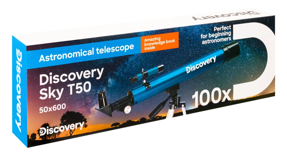 Levenhuk Discovery Sky T50 Telescope with Book