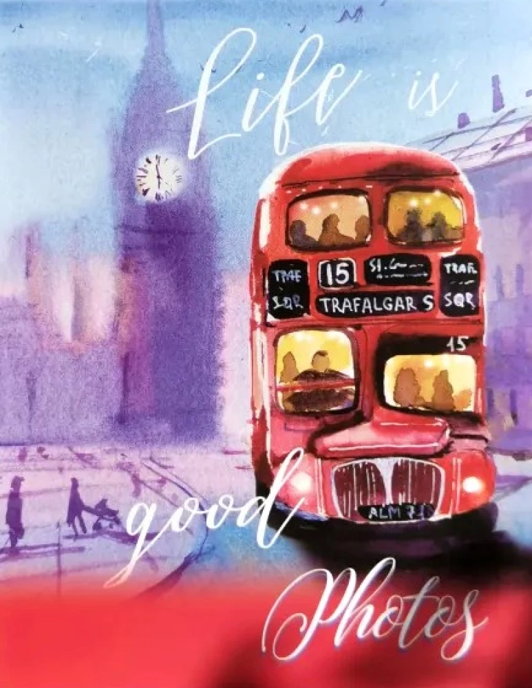 Album na zdjęcia na 100 zdjęć - Watercolor travel. Londyn