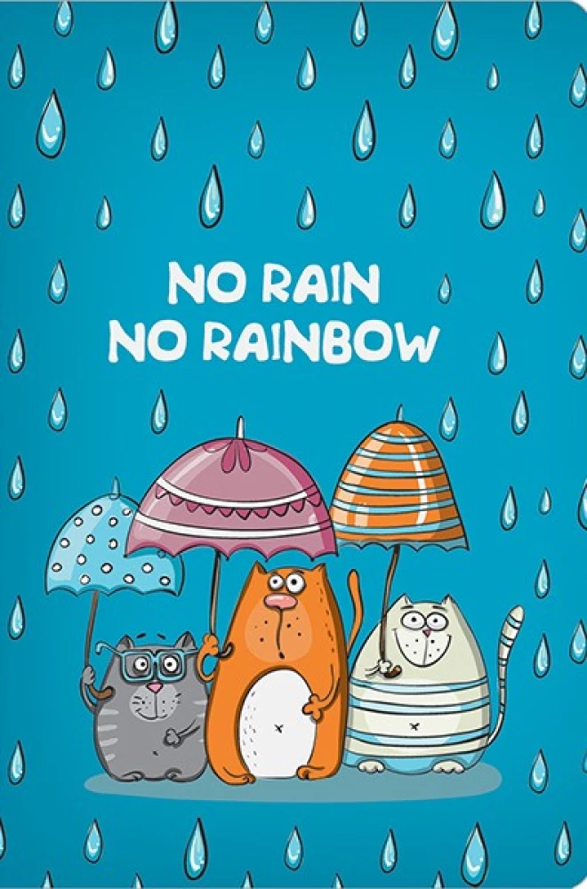 Notatnik A6 - No rain no rainbow