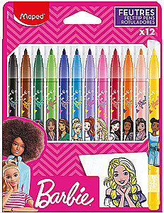Markierstifte Maped. Barbie, 12 Farben