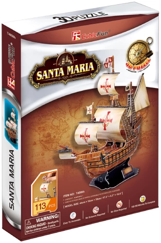 3D Puzzle - Ship. Santa Maria. 113 Pieces