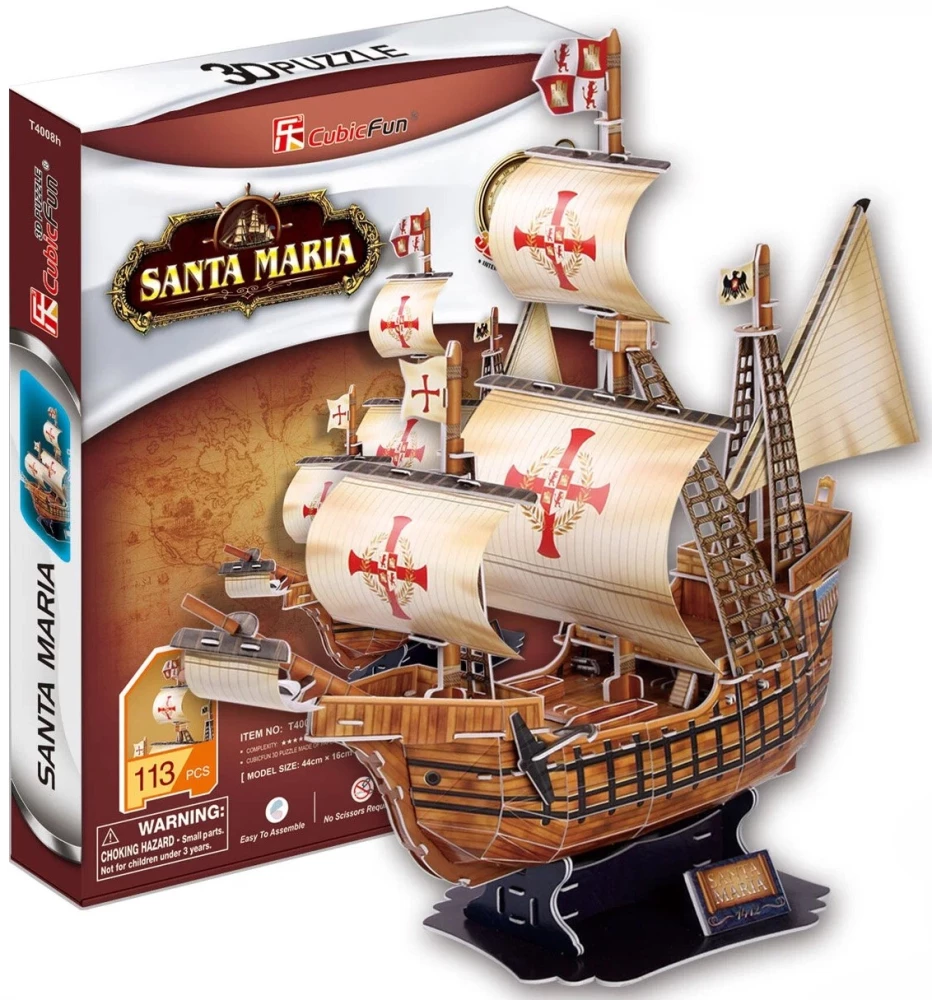 3D Puzzle - Ship. Santa Maria. 113 Pieces