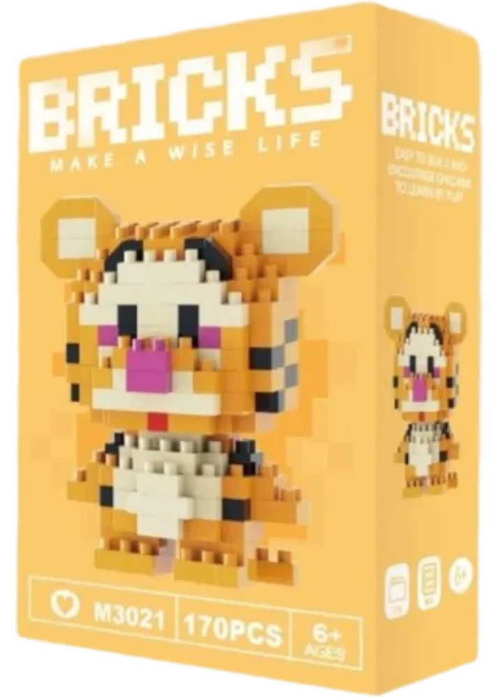 Konstruktorius BRICKS 3D - Tigrulis, 170 elementų