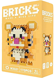 Konstruktorius BRICKS 3D - Tigrulis, 170 elementų