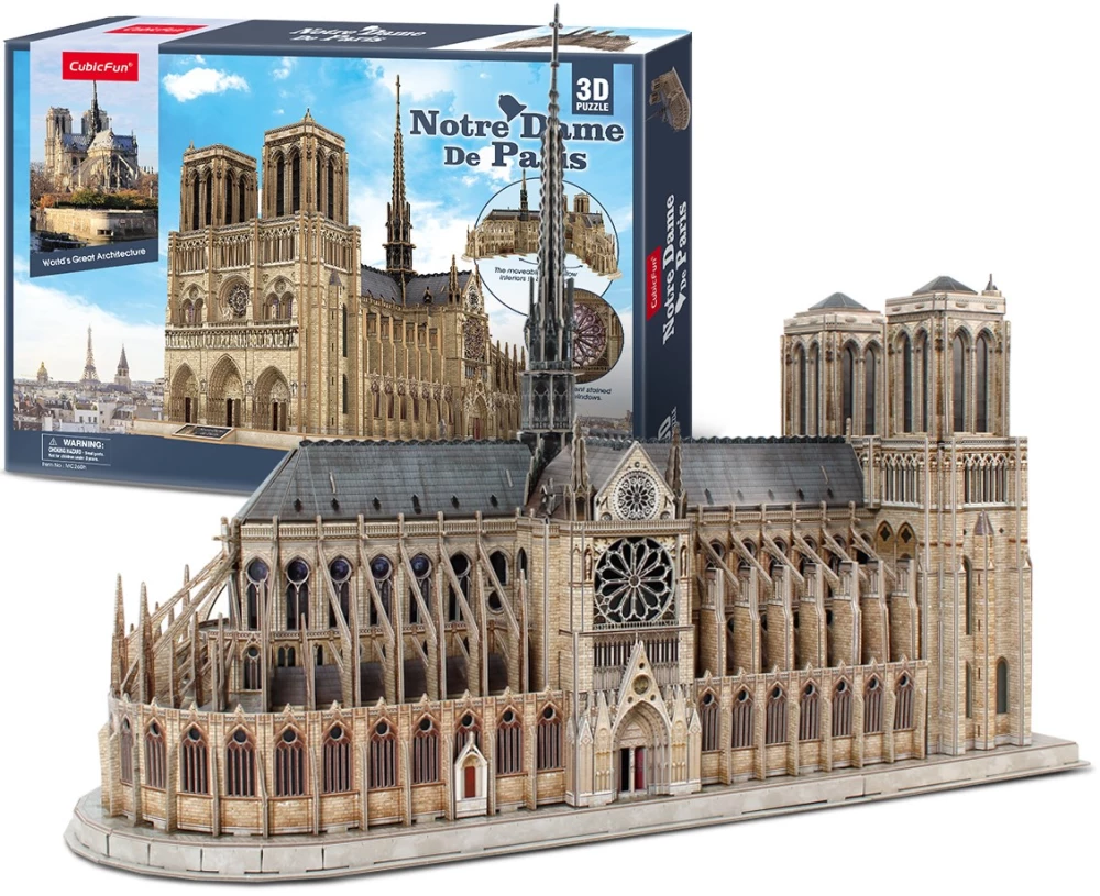 3D puzzel - Notre dame de Paris, 293 elementy