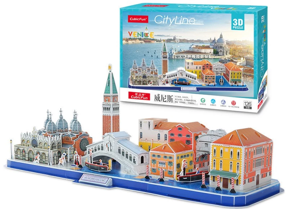 3D puzzle - Wenecja, 126 elementów