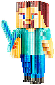 3D konstruktorius - Minecraft. Stivas, 712 dalių