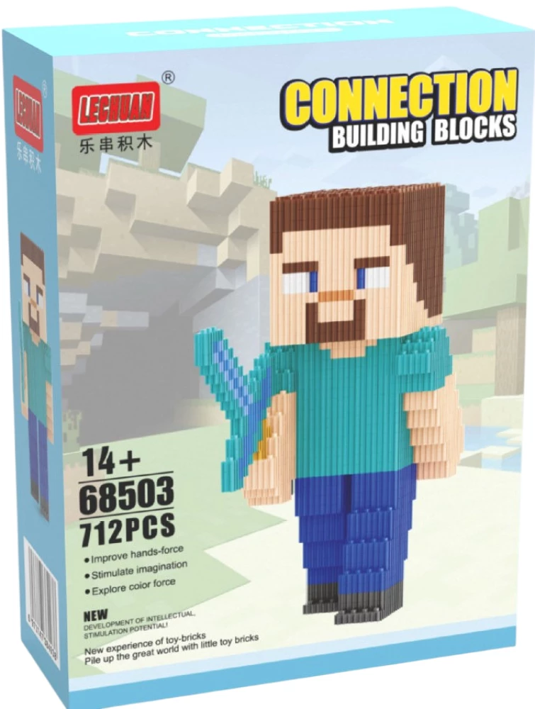 3D konstruktorius - Minecraft. Stivas, 712 dalių