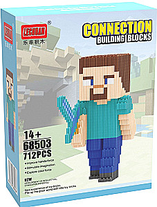 3D konstruktorius - Minecraft. Stivas, 712 dalių
