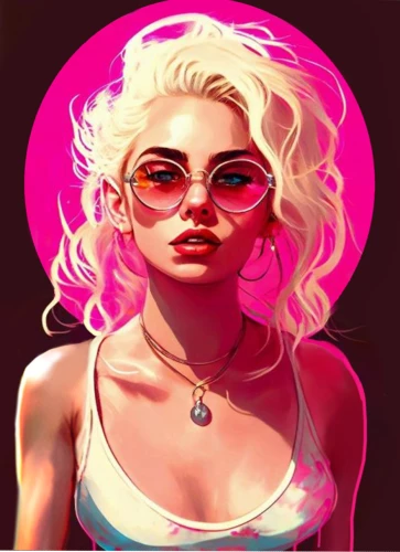 Obraz po numerach z świecącą farbą - Atrakcyjna blondynka, 40x50 cm