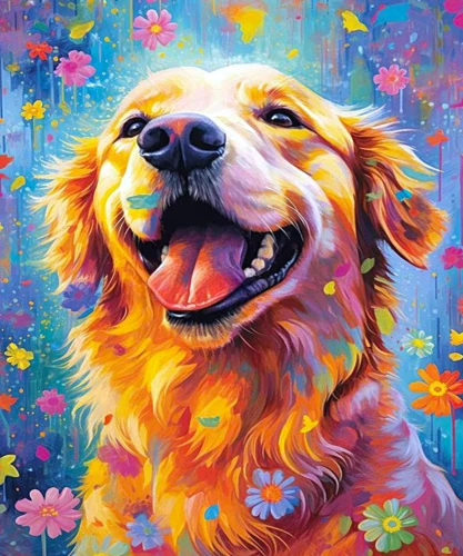 Paint by Numbers - Golden Retriever, 40x50cm