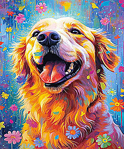 Paint by Numbers - Golden Retriever, 40x50cm