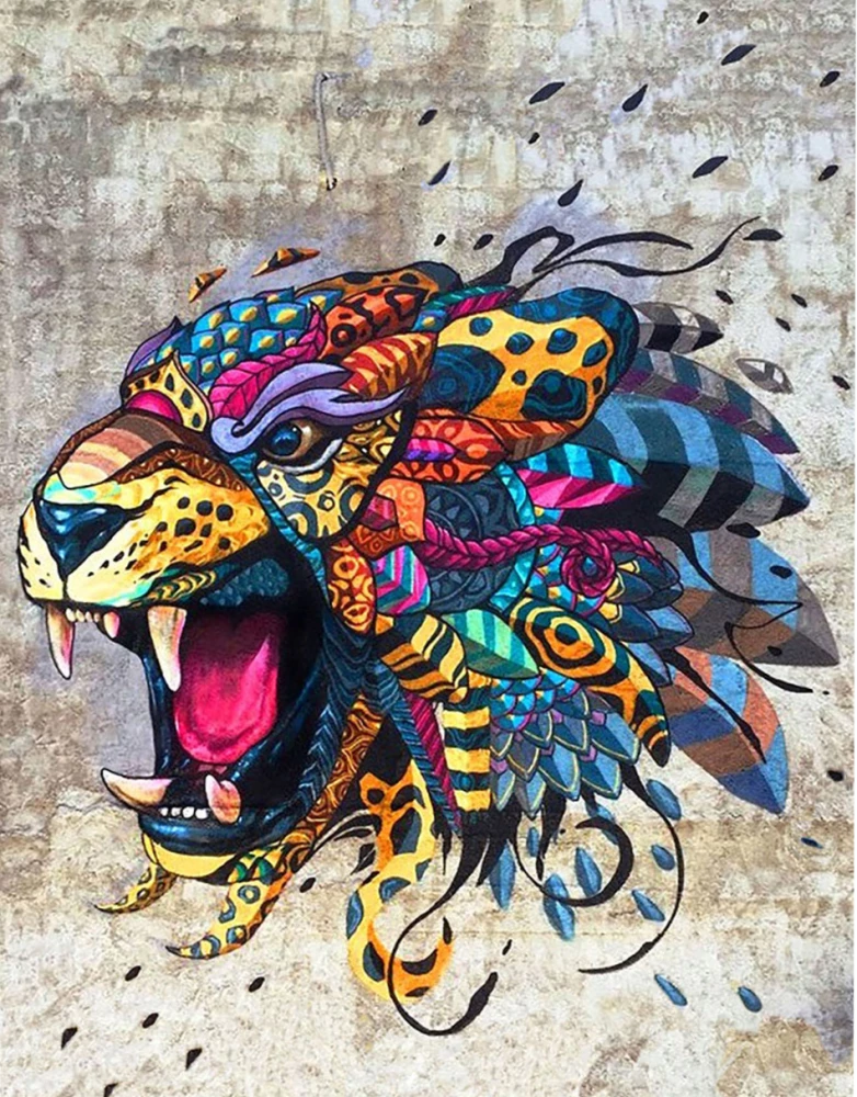 Numbrite maalimine - Tänavakunst graffiti, 40x50cm
