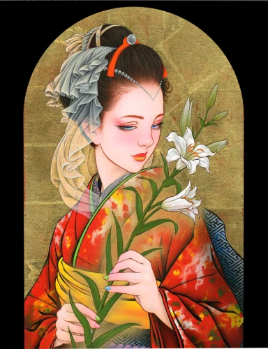 Numbrite kunst - Geisha, 40x50cm