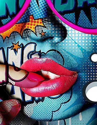 Painting by Numbers - Girl in Pop Art Style, 40x50cm