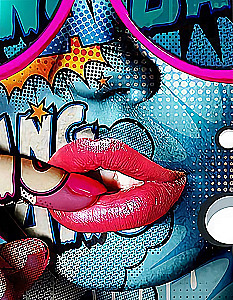 Painting by Numbers - Girl in Pop Art Style, 40x50cm