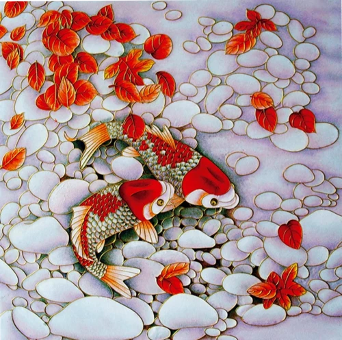 Painting by Numbers - Koi Carp, 20x20 cm
