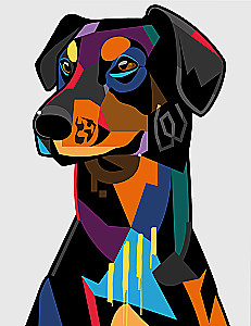 Paint by Numbers - Rottweiler Art, 15x20cm