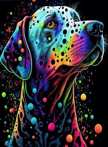 Painting by Numbers - Neon Labrador, 40x50cm
