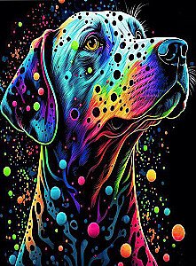 Painting by Numbers - Neon Labrador, 40x50cm