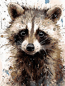 Paint by Numbers - Baby Raccoon, 40x50cm