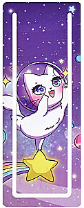 Lesezeichen mit Ausstanzung - Kosmische Katze